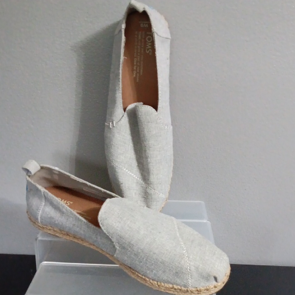 TOMS Women's Light Gray Alpargata Rope Espadrilles